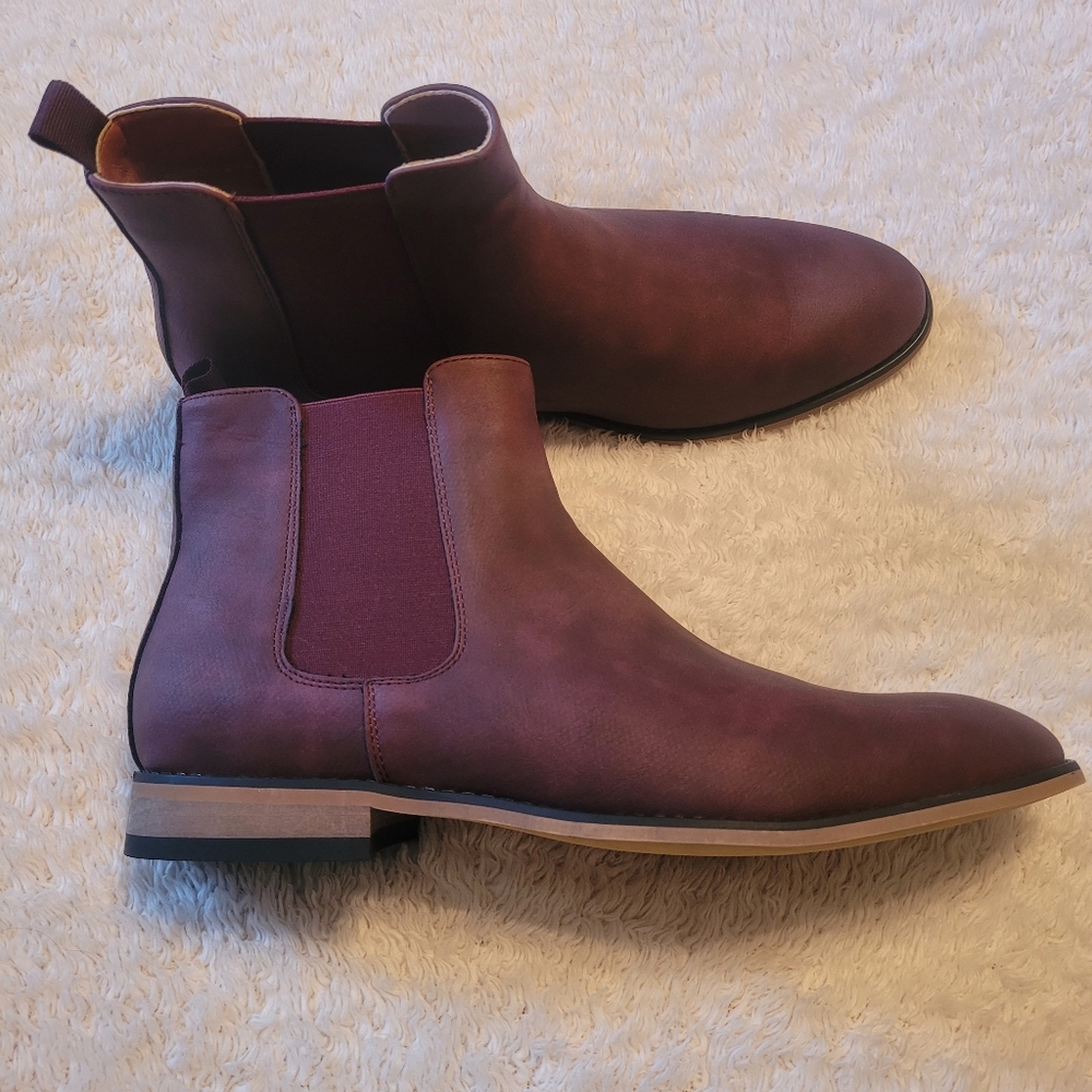 Men's Chelsea Boots - Brown Leather Slip-On, Brand New, Size 10.5